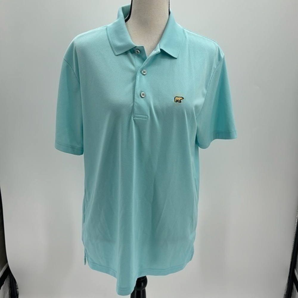 UEC Jack Nicklaus aqua blue polo golf shirt size medium